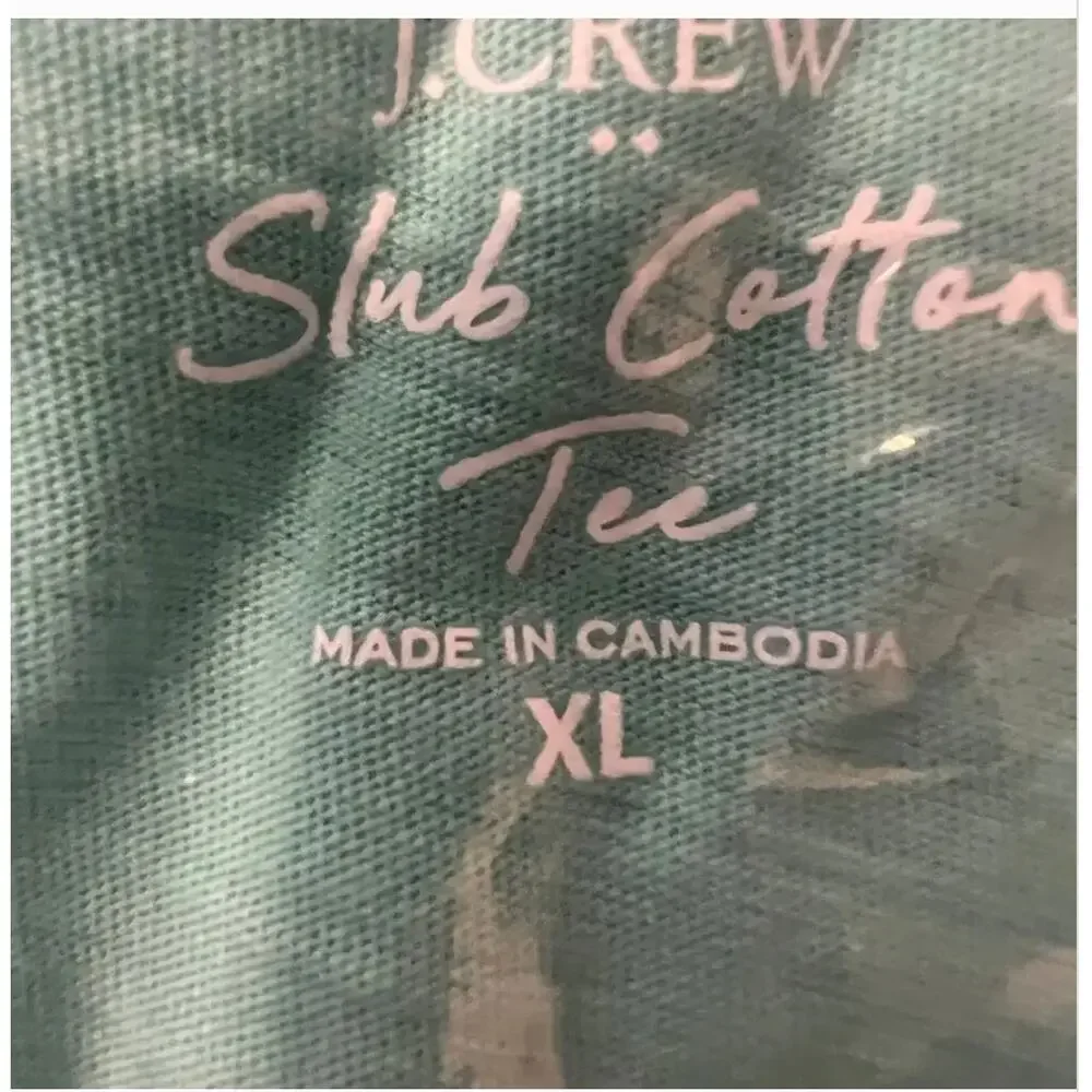 NWT J. Crew Bright Spearmint Green Vintage Slub Cotton Crewneck Tee - SIZE XL